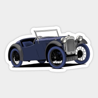 Austin 7 dark blue classic car Sticker